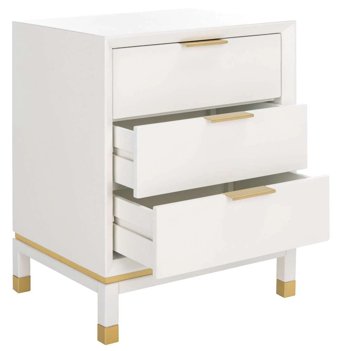 Safavieh Baskin 3 Drawer Accent Table - White - Image 2