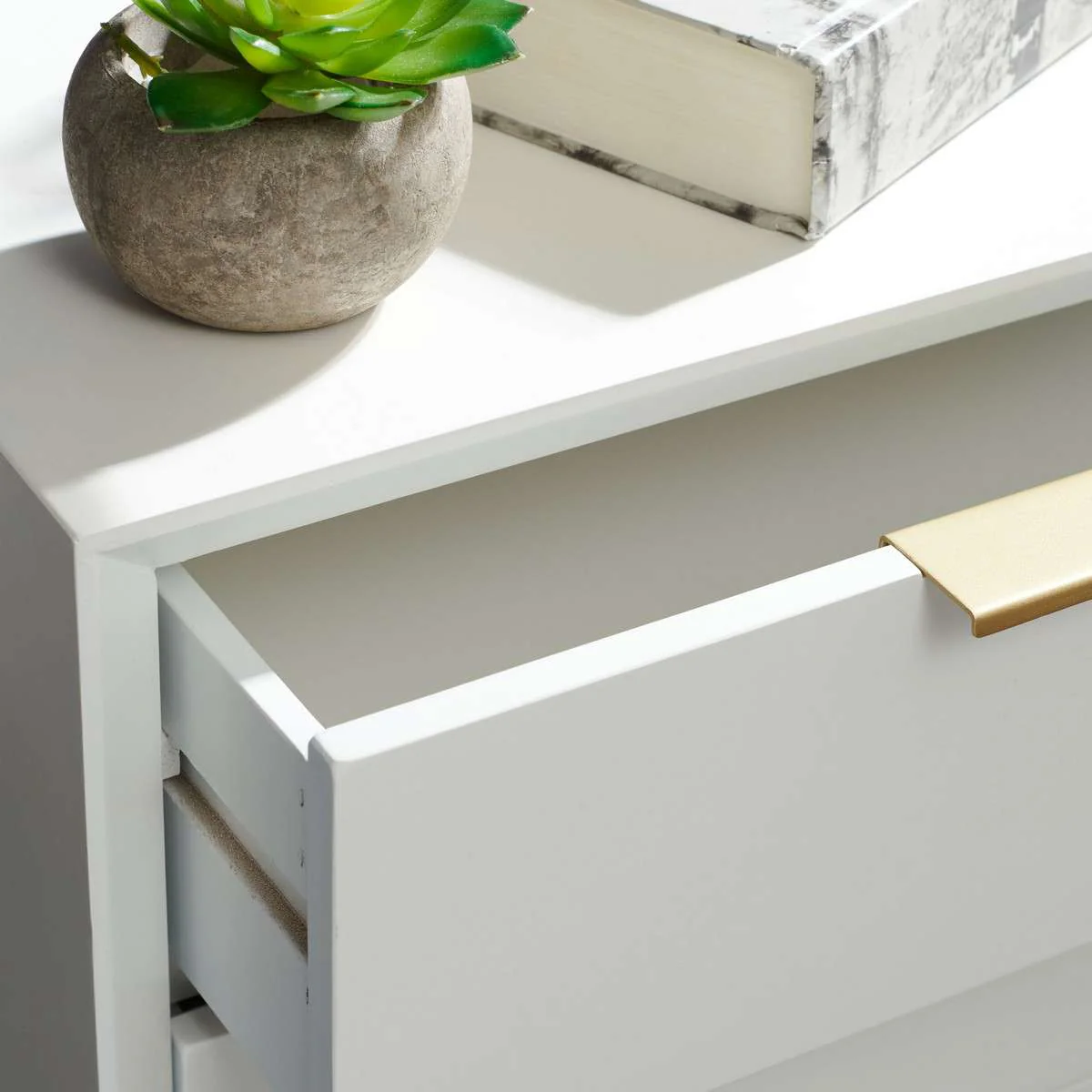 Safavieh Baskin 3 Drawer Accent Table - White - Image 3