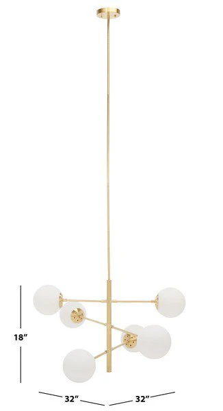 Safavieh Bassett Chandelier - Gold - Image 3