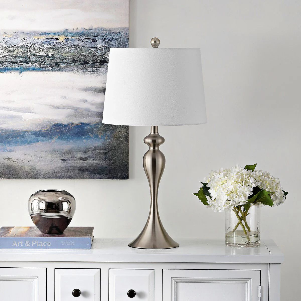 Safavieh Bayan Iron Table Lamp - Nickel - Image 3