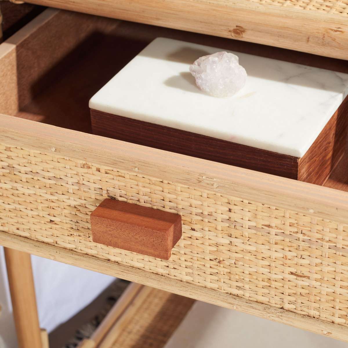 Safavieh Bea 1 Drawer 1 Shelf Nightstand - Natural - Image 4
