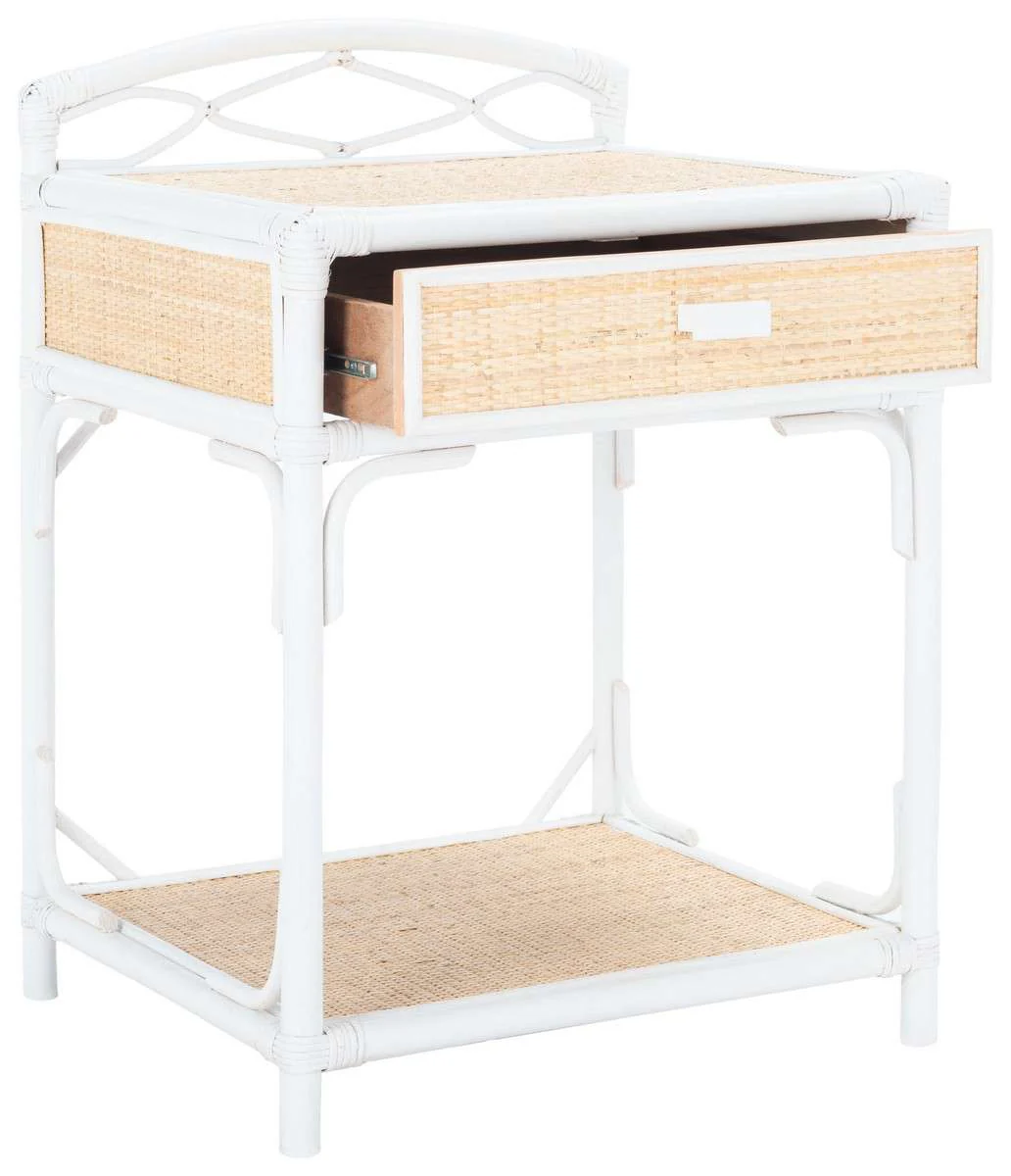 Safavieh Bea 1 Drawer 1 Shelf Nightstand - White - Image 3
