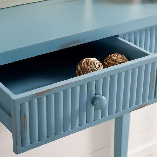 Safavieh Beale Console With Storage Drawer - Blue - Image 3