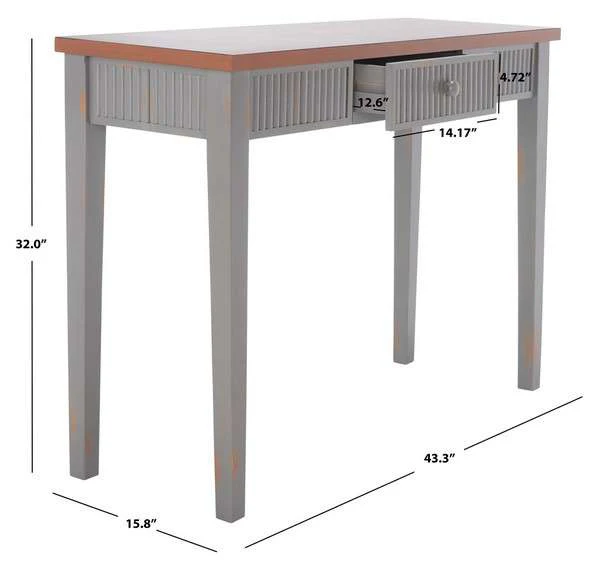 Safavieh Beale Console With Storage Drawer - Taupe - Image 4