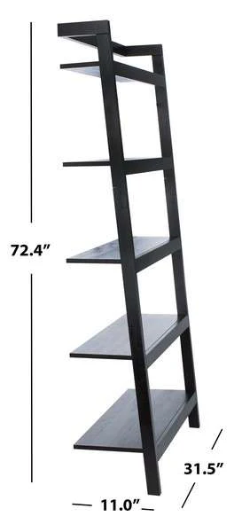Safavieh Beauregard 5 Tier Leaning Etagere - Black - Image 4