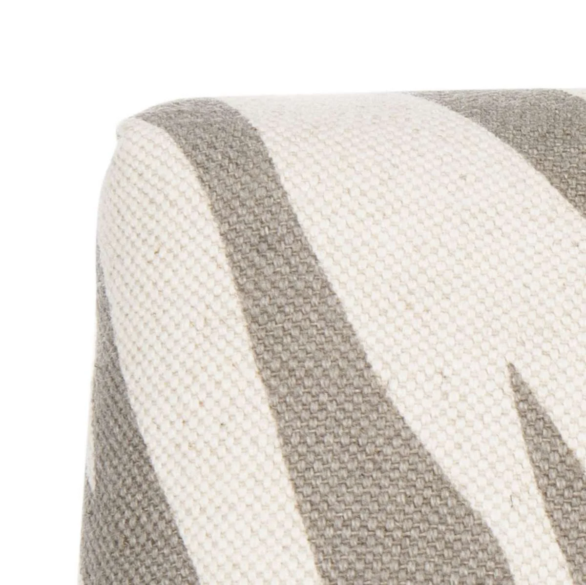 Safavieh Becca 19''H Grey/White Zebra Dining Chair - Silver Nail Heads - Ivory - Image 2