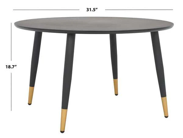 Safavieh Beck Round Coffee Table - Black - Image 3