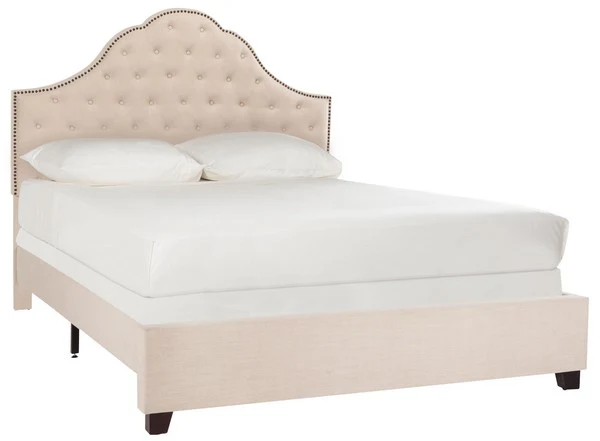 Safavieh Beckham Bed Queen Size - Beige - Image 2