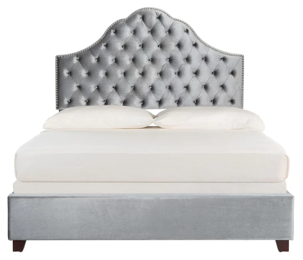 Safavieh Beckham Bed Queen Size - Light Grey - Image 3