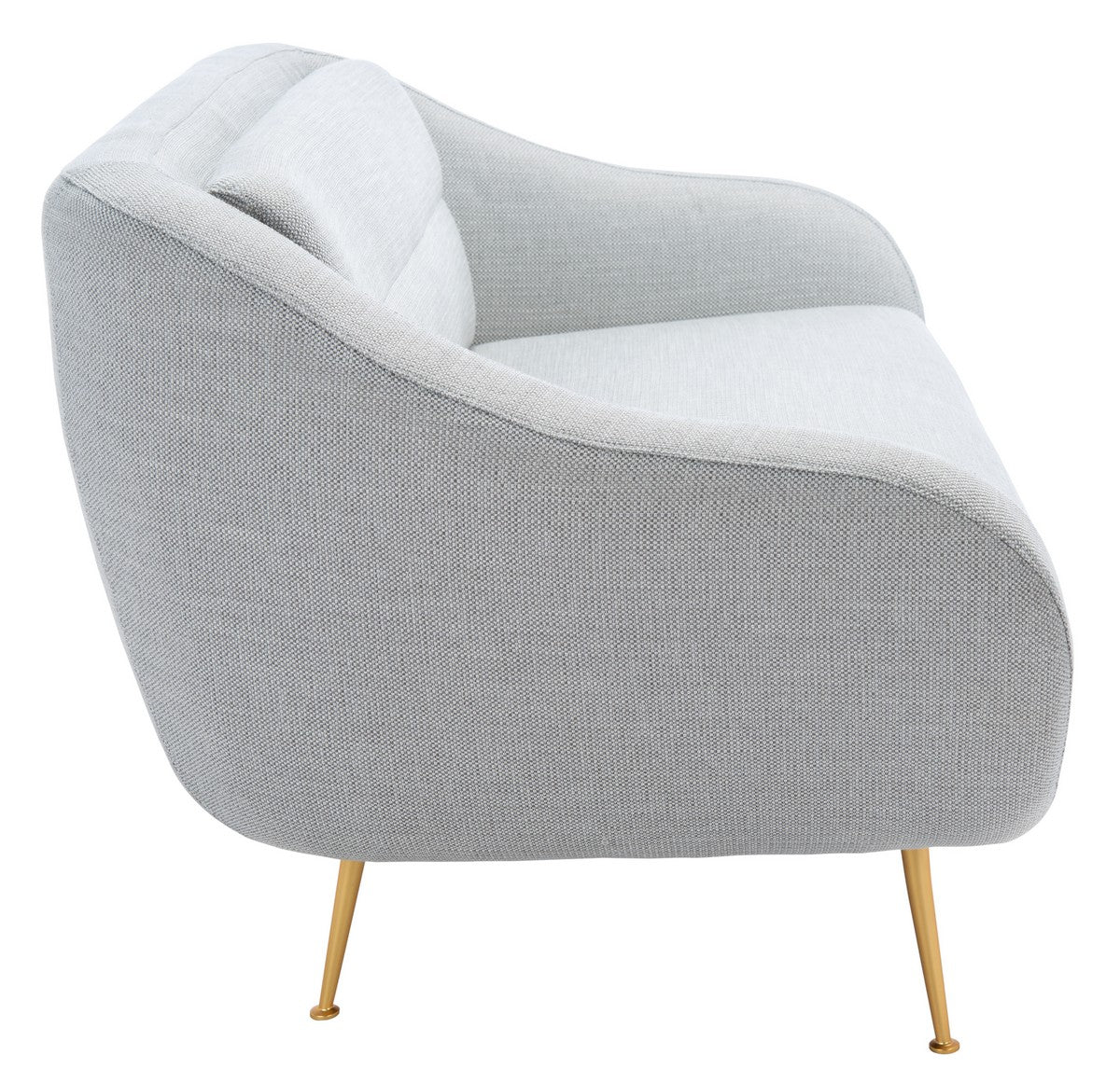 Safavieh Belladonna Mid-Century Upholstered Loveseat - Light Gray - Image 4