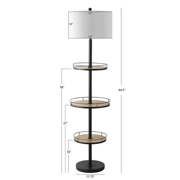 Safavieh Bello Floor Lamp - Matte Black - Image 3