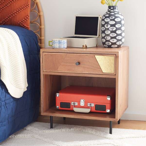 Safavieh Benford 1 Drawer Nighstand - Natural - Image 4