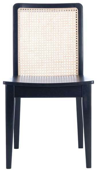 Safavieh Benicio Rattan Dining Chair Set Of 2 - Black - Image 2