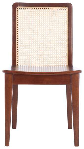 Safavieh Benicio Rattan Dining Chair Set Of 2 - Dark Brown - Image 2