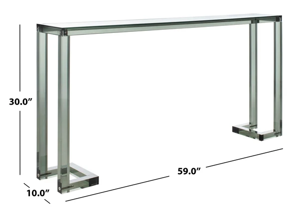 Safavieh Benji Acrylic Console Table - Black - Image 3