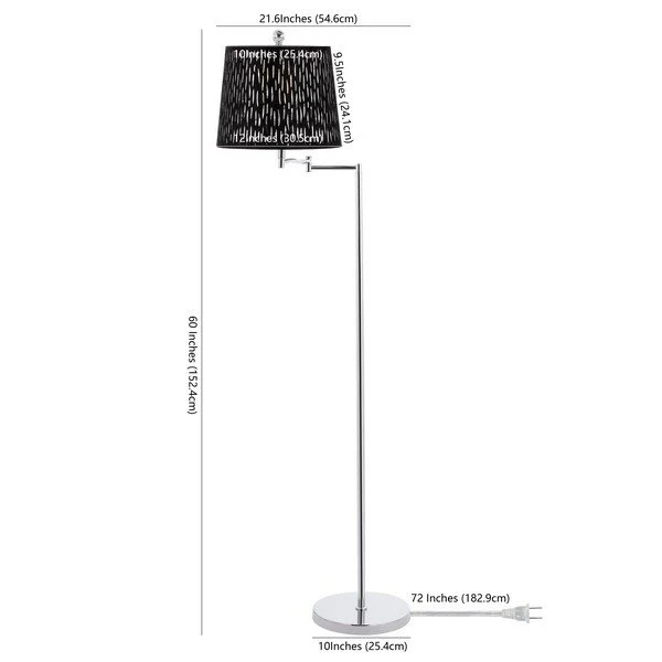 Safavieh Berman Floor Lamp - Chrome - Image 3