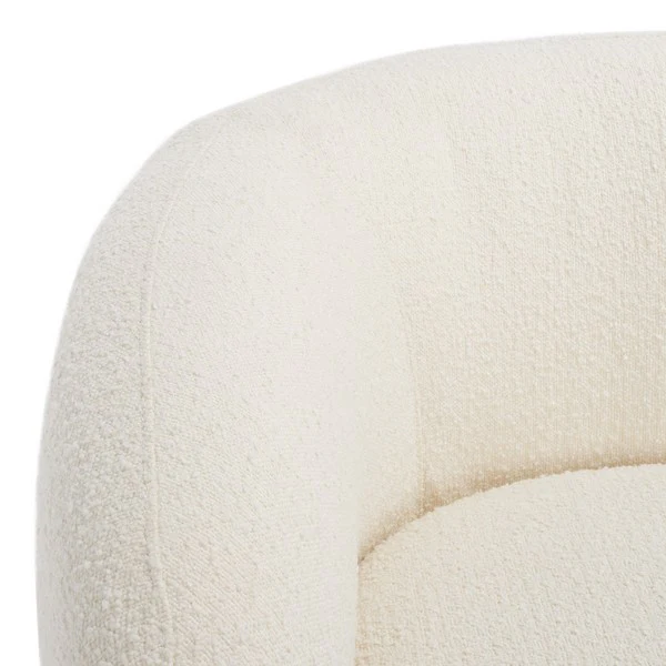 Safavieh Bernard Upholstered Fabric Sofa - Ivory - Image 5
