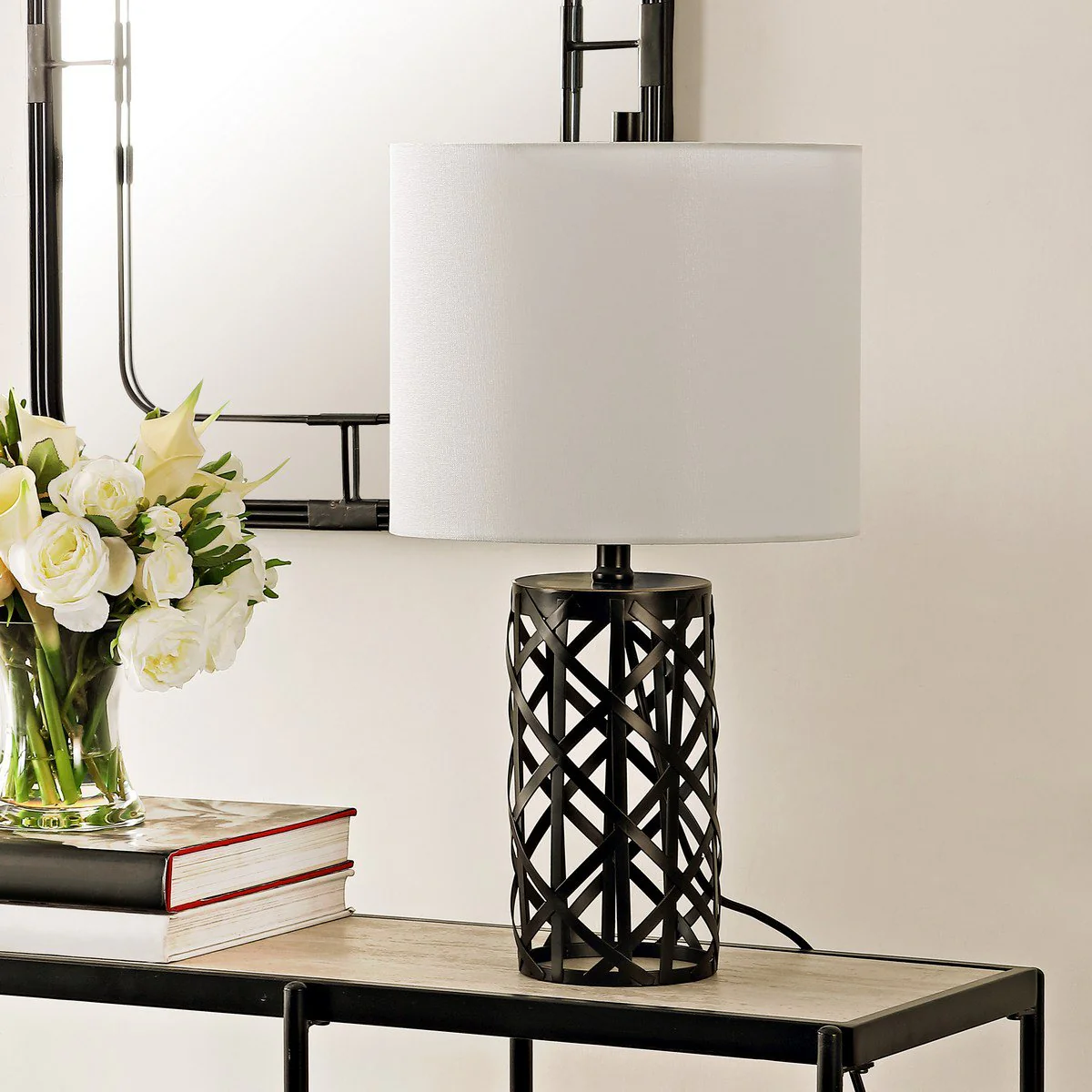 Safavieh Berny Iron Table Lamp - Black - Image 3