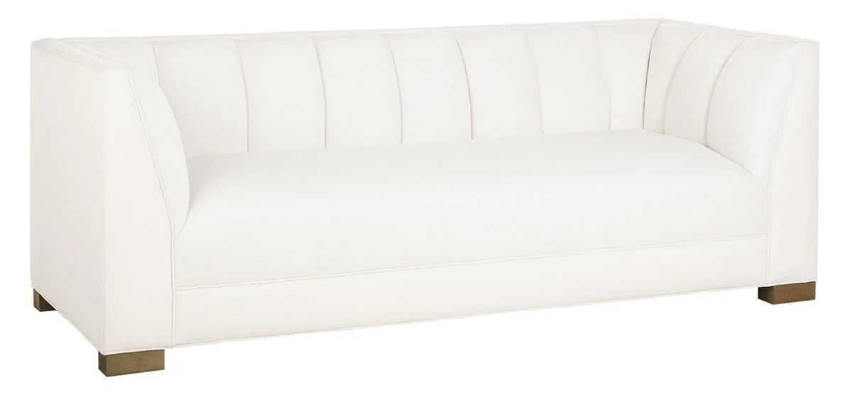 Safavieh Beverly Linen Blend Upholstered Fabric Sofa - White - Image 3