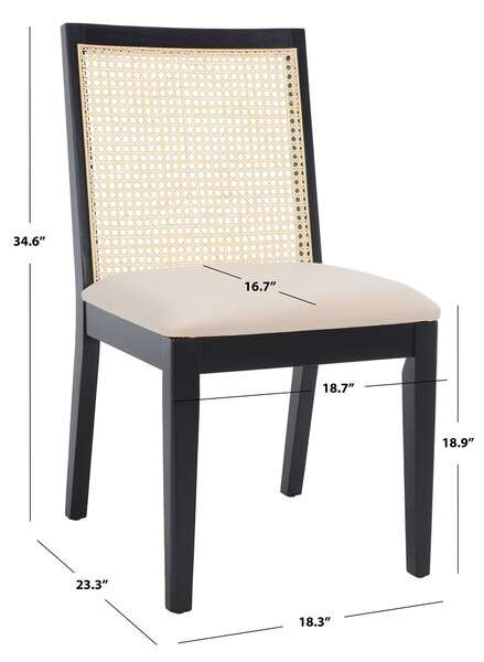 Safavieh Levy Dining Chair Set Of 2 - Black - Image 4