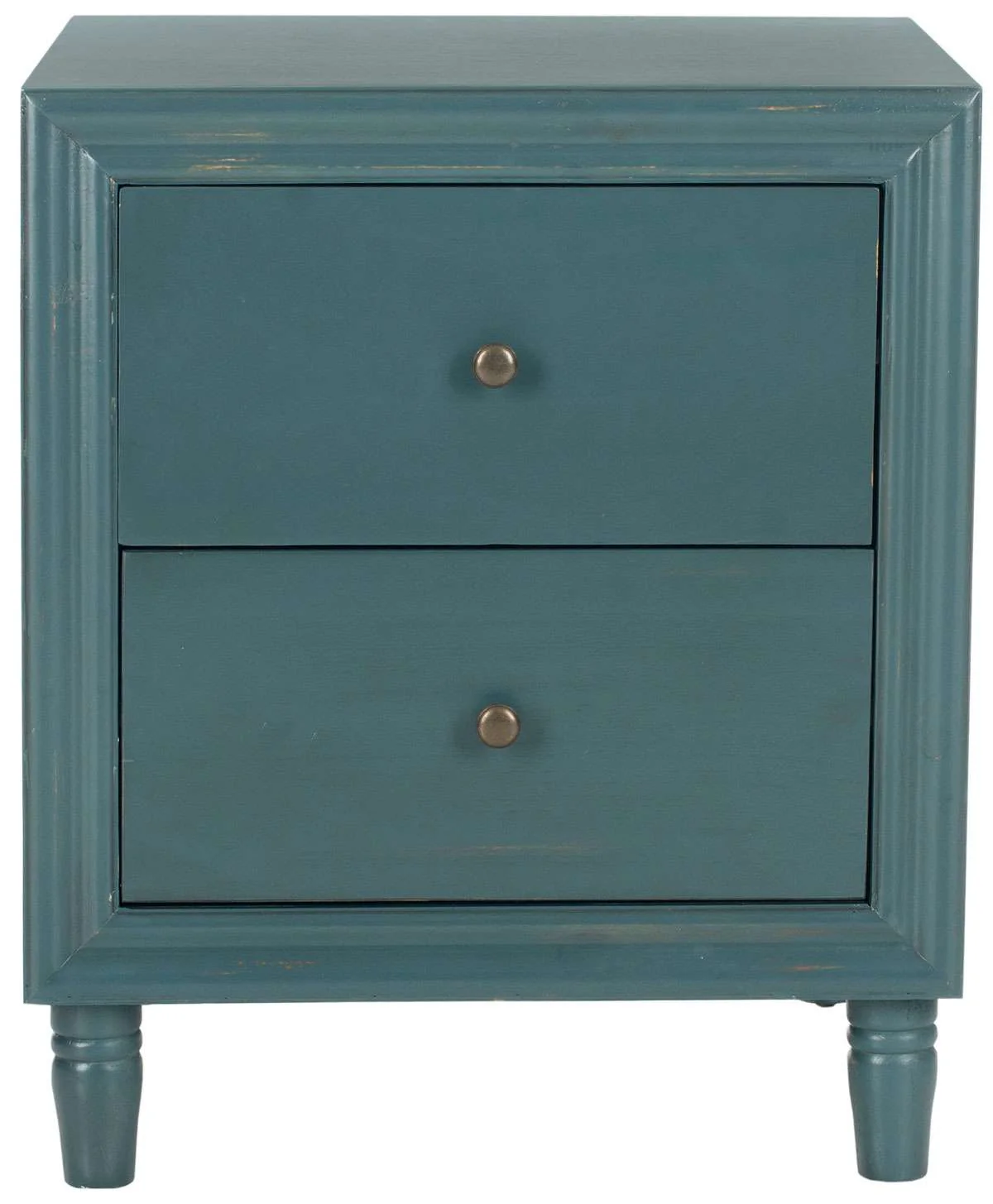 Safavieh Blaise Nightstand With Storage Drawers - Dark Teal - Image 2