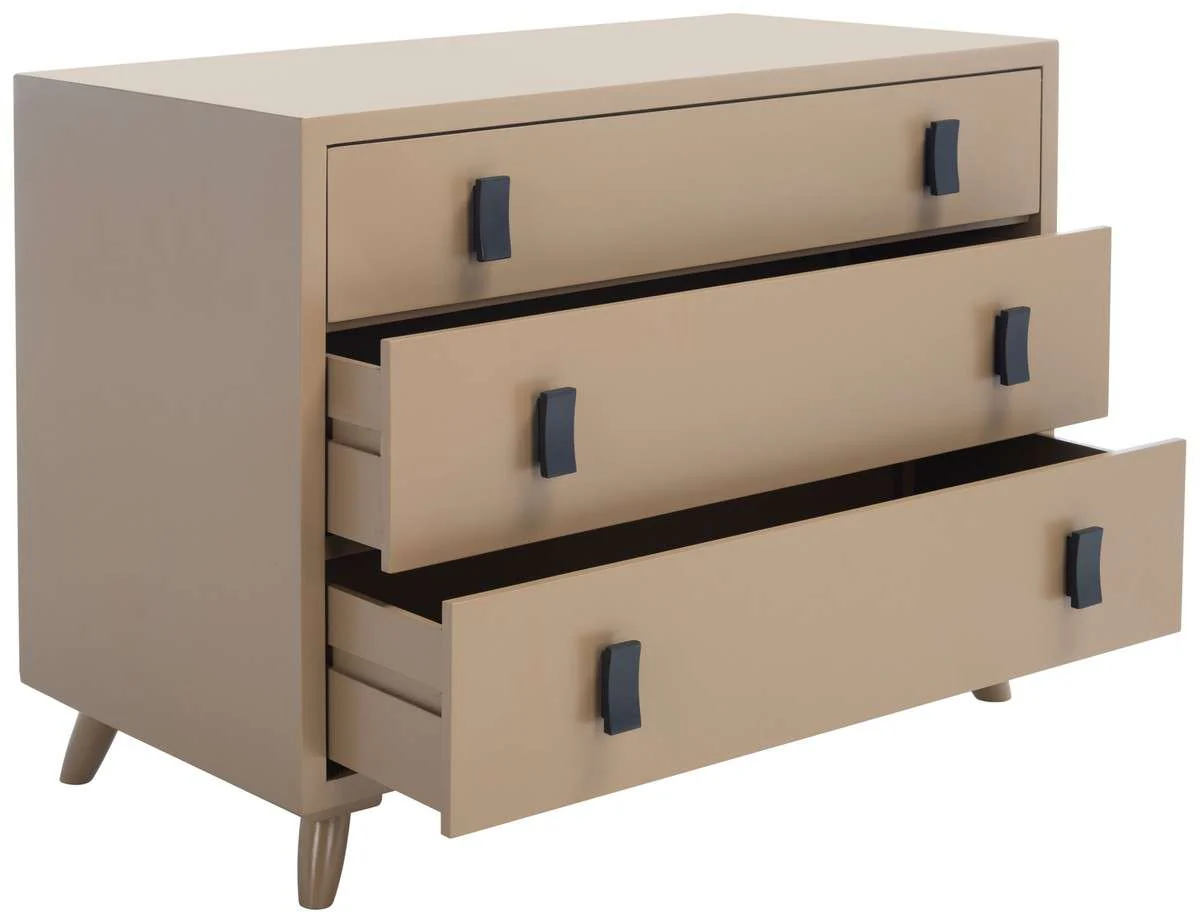 Safavieh Blaize 3 Drawer Chest - Taupe - Image 3