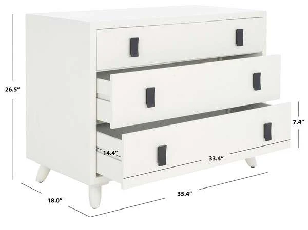 Safavieh Blaize 3 Drawer Chest - White - Image 4