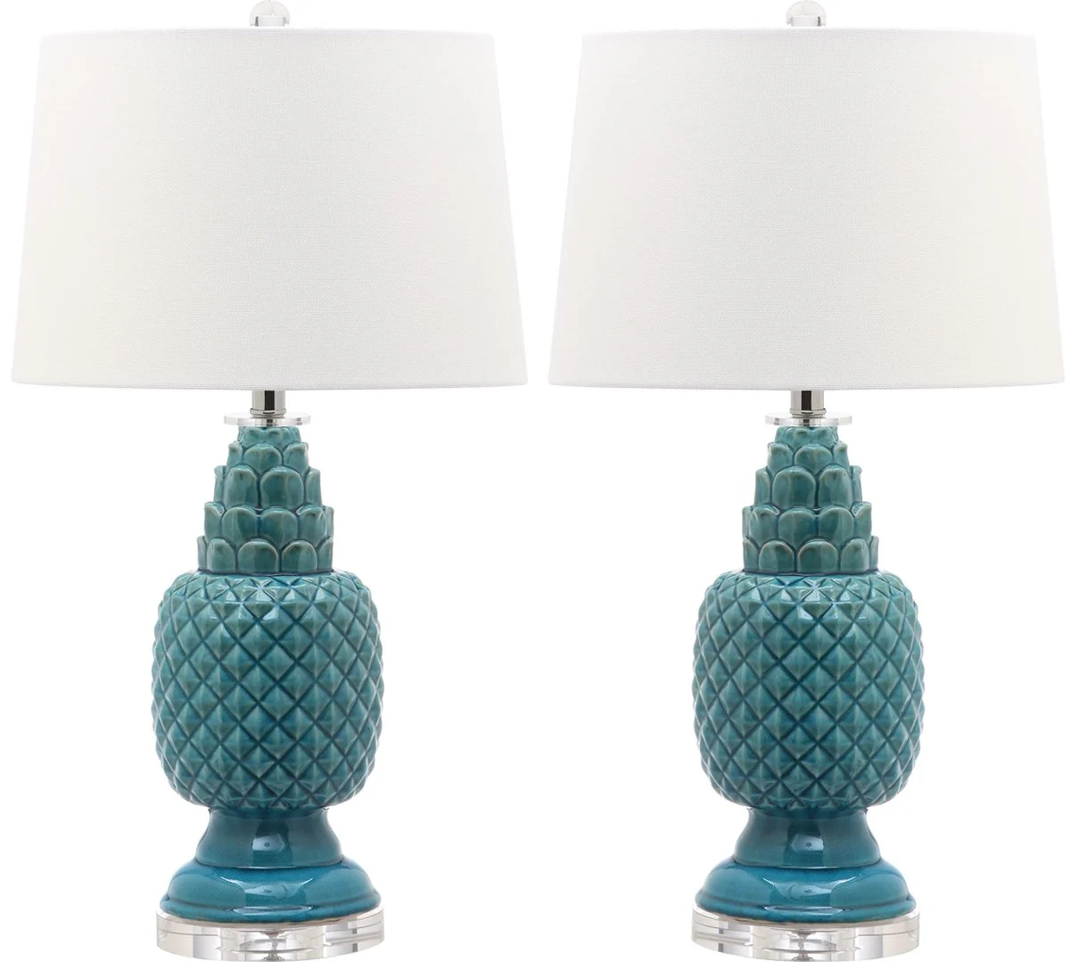 Safavieh Blakely 28-Inch H Teal Table Lamp Set Of 2 - Blue - Image 2