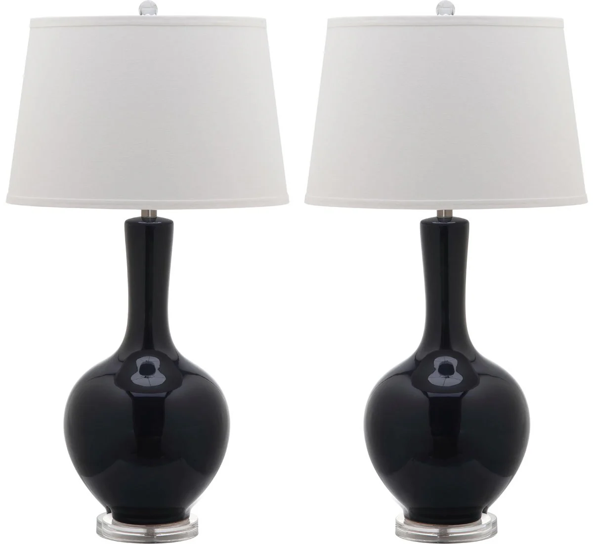 Safavieh Blanche 32-Inch H Gourd Lamp Set Of 2 - Navy - Image 2
