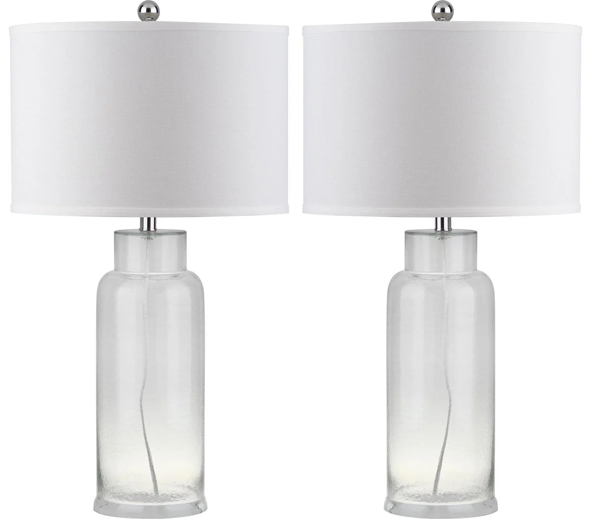 Safavieh Bottle 29-Inch H Glass Table Lamp Set Of 2 - Clear - Image 2