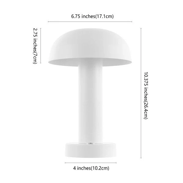 Safavieh Brahma, 10.4 Inch, White, Iron, Led Rechargeable Table Lamp? - White - Image 3