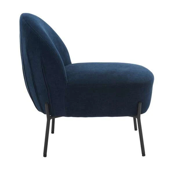 Safavieh Brax Petite Slipper Chair - Navy - Image 3