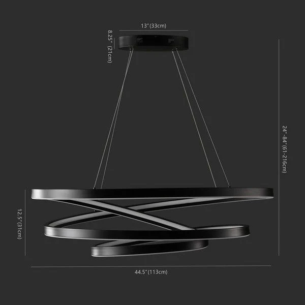Safavieh Brianne Infinity Chandelier - Black - Image 3
