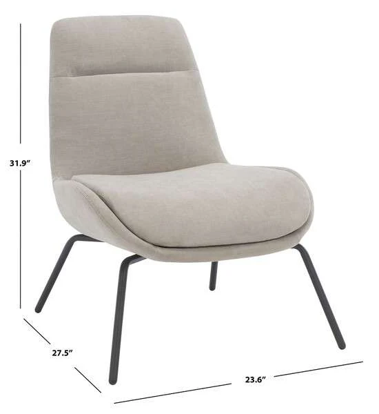 Safavieh Bridger Accent Chair - Light Gray - Image 4
