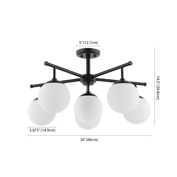 Safavieh Briette Flush Mount - Black - Image 3