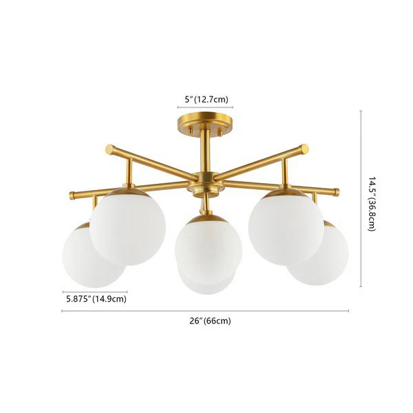 Safavieh Briette Flush Mount - Gold - Image 3