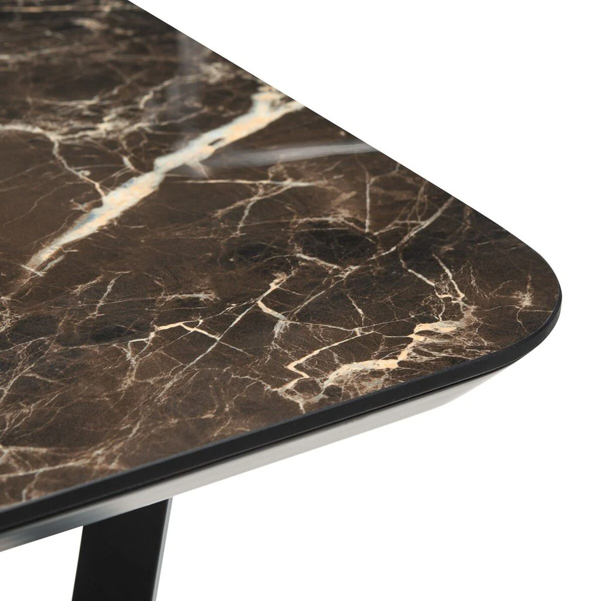 Safavieh Britta Metal Dining Table - Black - Image 4