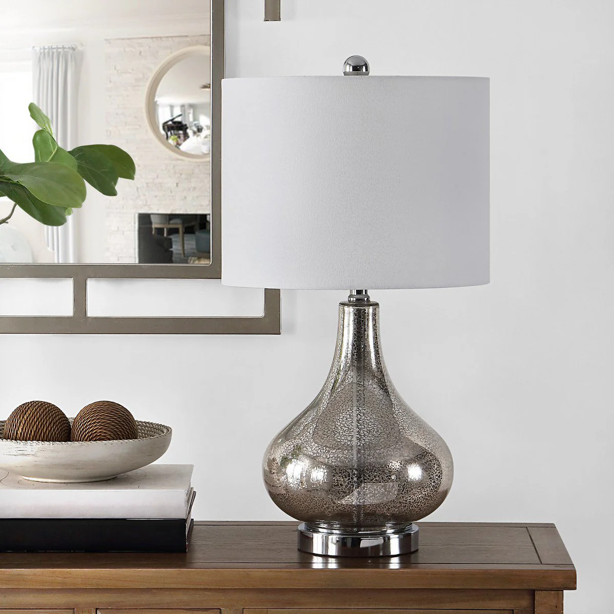 Safavieh Brooks Glass Table Lamp - Silver - Image 3