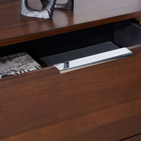 Safavieh Brylin 3 Drawer Nightstand - Walnut - Image 2