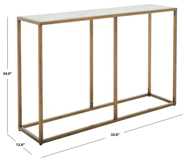 Safavieh Brynna Marble Console Table - Bronze - Image 3