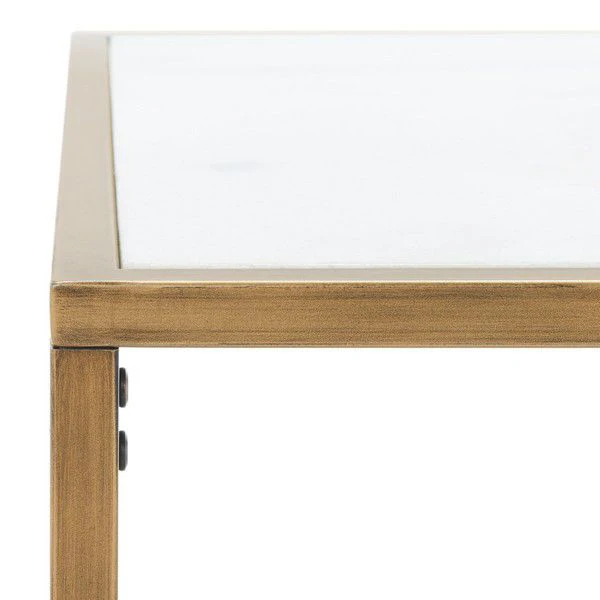 Safavieh Brynna Rect Marble Coffee Table - Bronze - Image 4