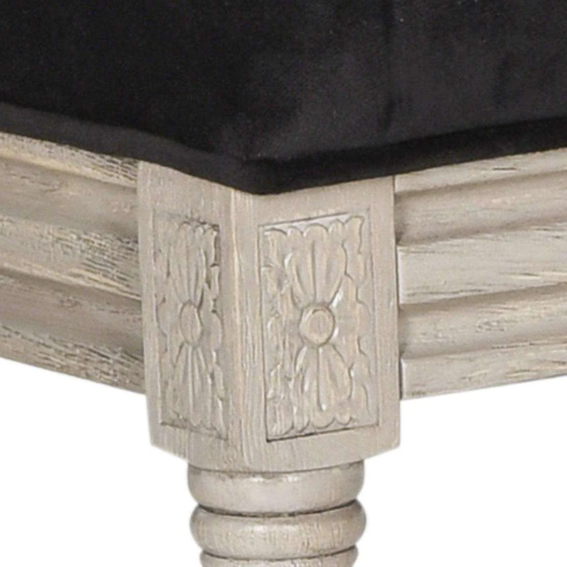 Safavieh Buchanan 19''H French Brasserie Velvet Rect Side Chair Set Of 2 - Silver Nail Heads Set Of 2 - Black Velvet - Image 3