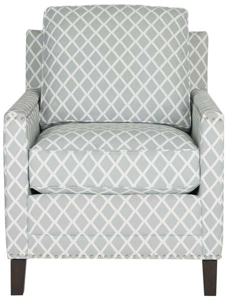 Safavieh Buckler Club Chair - Silver Nail Heads - Gray - Image 2
