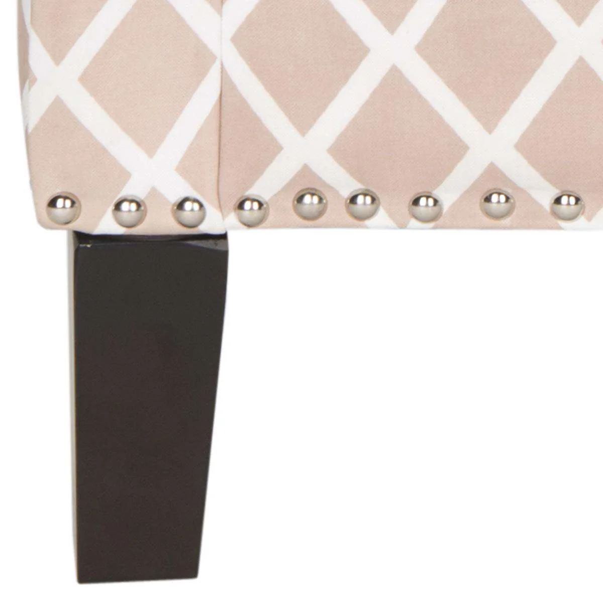 Safavieh Buckler Club Chair - Silver Nail Heads - Peach Pink - Image 4