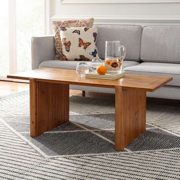 Safavieh Buckley Rectangle Coffee Table - Brown - Image 4