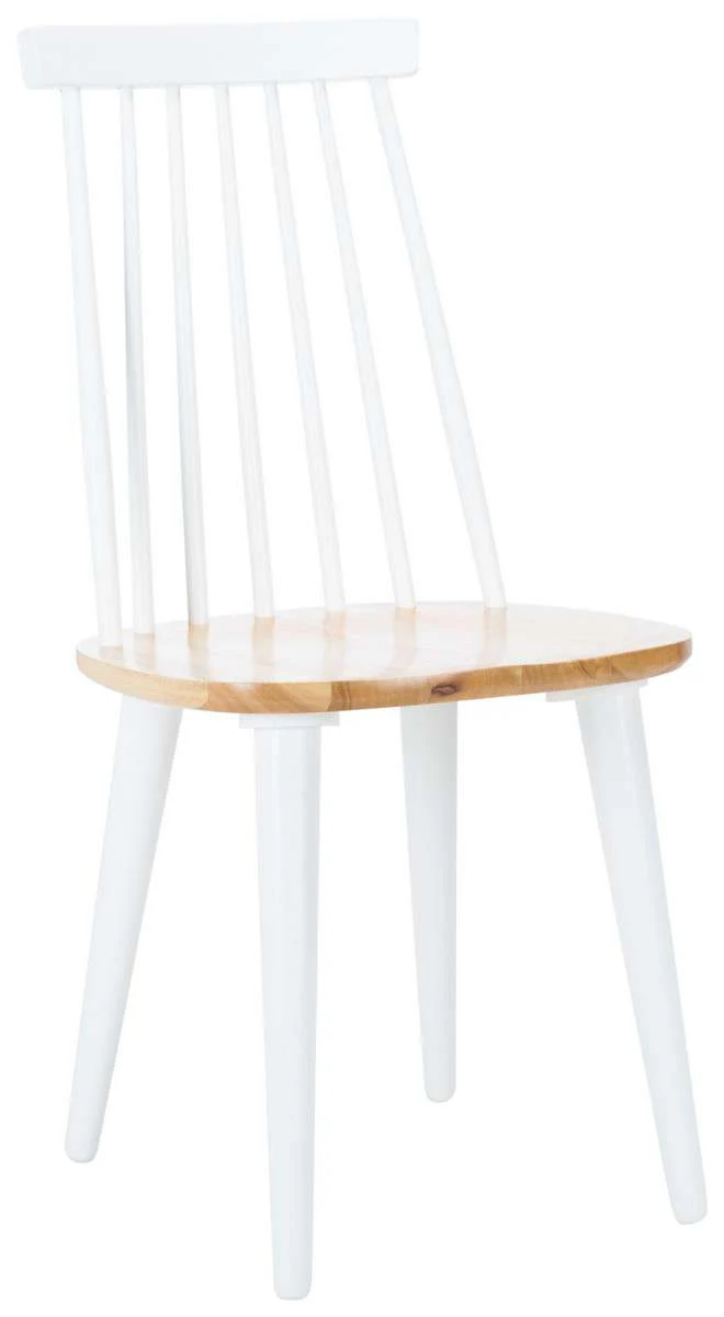 Safavieh Burris 17''H Spindle Side Chair Set Of 2 - White - Image 2