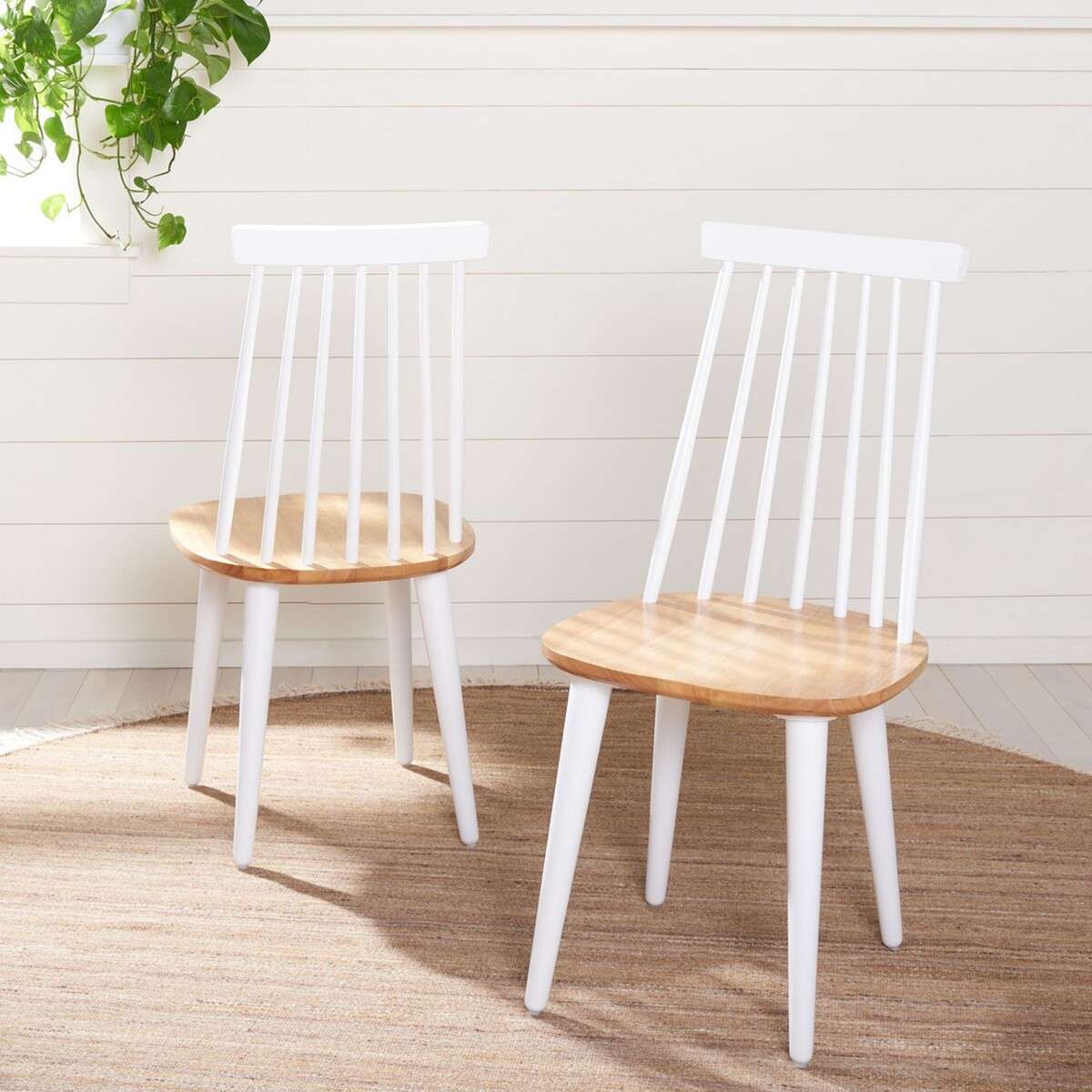Safavieh Burris 17''H Spindle Side Chair Set Of 2 - White - Image 4