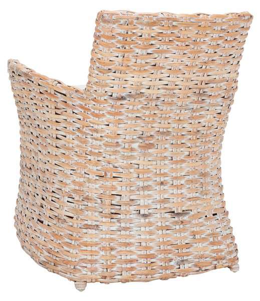 Safavieh Cabana Rattan Arm Chair - White Wash - Image 2