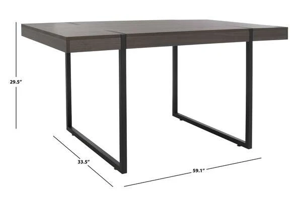 Safavieh Cael Dining Table - Charcoal - Image 4