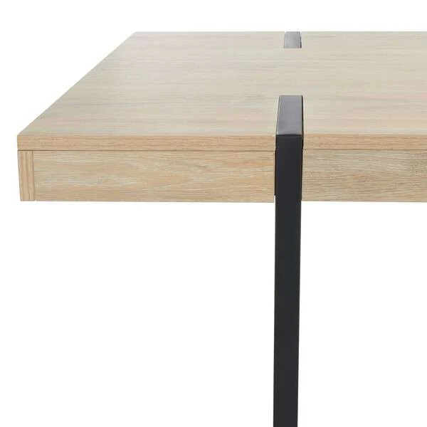 Safavieh Cael Dining Table - Sand With Black - Image 3